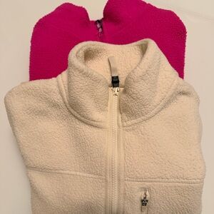Two Sherpa Zip-Up Tops